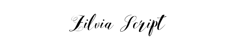 Zilvia Script font preview