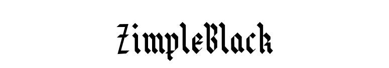 ZimpleBlack font preview
