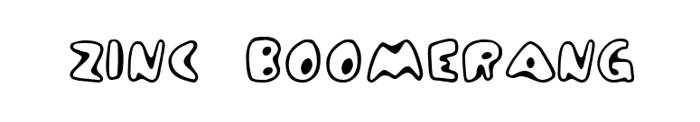 Zinc Boomerang font preview