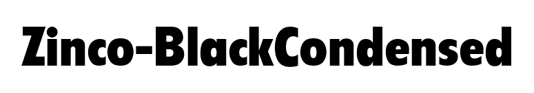 Zinco-BlackCondensed font preview