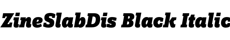 ZineSlabDis Black Italic font preview