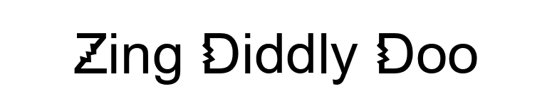 Zing Diddly Doo font preview