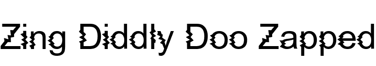 Zing Diddly Doo Zapped font preview