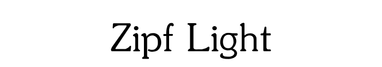 Zipf Light font preview