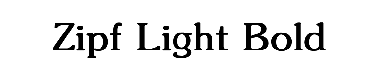 Zipf Light Bold font preview