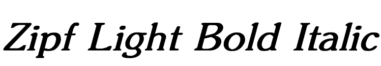 Zipf Light Bold Italic font preview