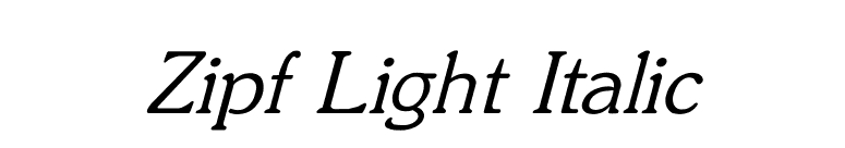 Zipf Light Italic font preview