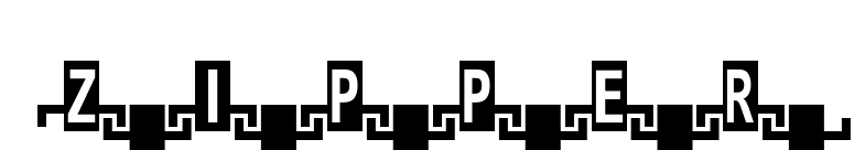 Zipper font preview