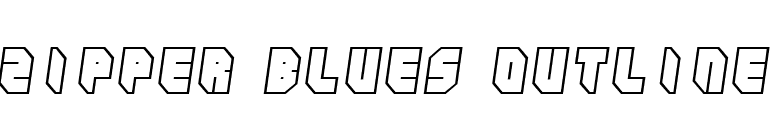 Zipper blues Outline font preview