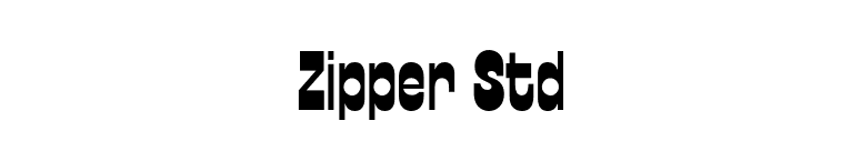 Zipper Std font preview