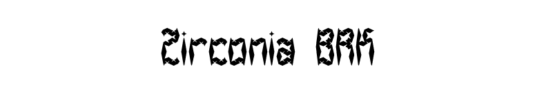 Zirconia BRK font preview