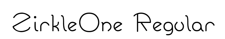 ZirkleOne Regular font preview
