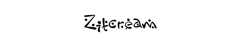 Zitcream font preview