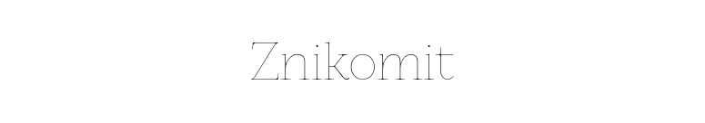 Znikomit font preview