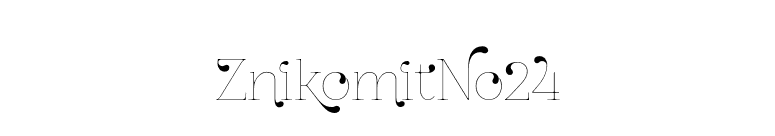 ZnikomitNo24 font preview