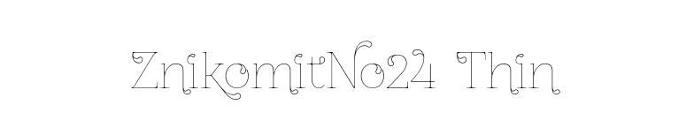 ZnikomitNo24 Thin font preview
