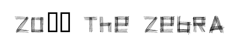 zoÃ« the zebra font preview