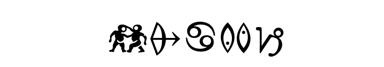 Zodiac font preview