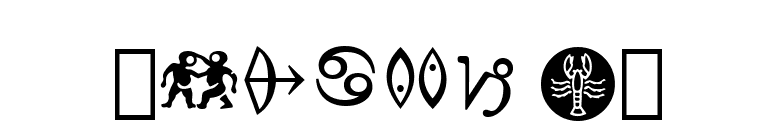 Zodiac BT font preview