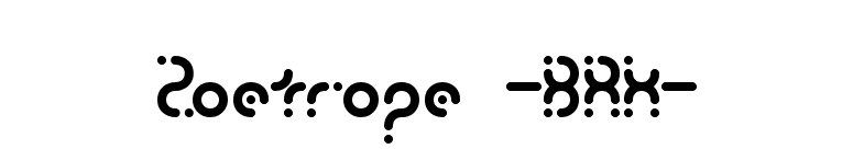 Zoetrope -BRK- font preview