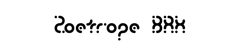 Zoetrope BRK font preview