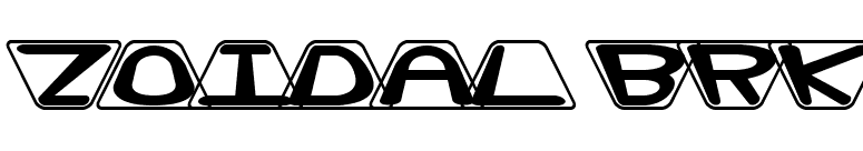 Zoidal BRK font preview