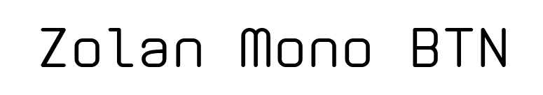 Zolan Mono BTN font preview
