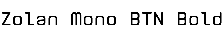 Zolan Mono BTN Bold font preview