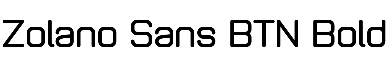 Zolano Sans BTN Bold font preview