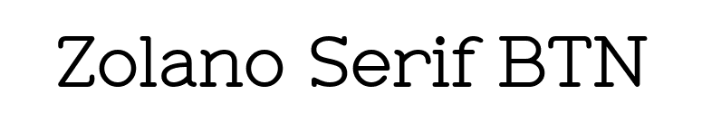 Zolano Serif BTN font preview