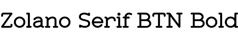 Zolano Serif BTN Bold font preview