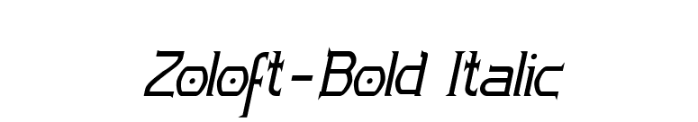 Zoloft-Bold Italic font preview