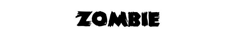 Zombie font preview