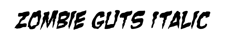 Zombie Guts Italic font preview