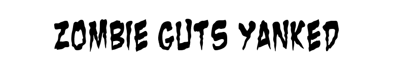 Zombie Guts Yanked font preview