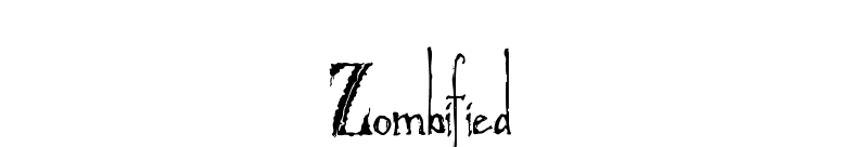 Zombified font preview