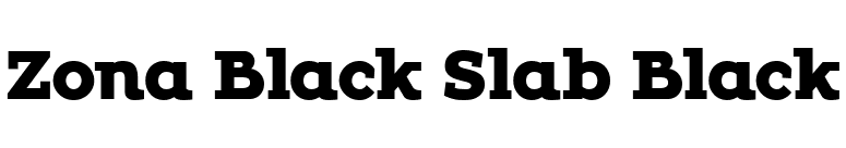 Zona Black Slab Black font preview