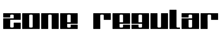 Zone Regular font preview