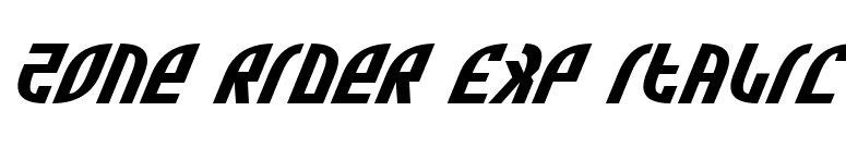 Zone Rider Exp Italic font preview