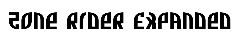 Zone Rider Expanded font preview