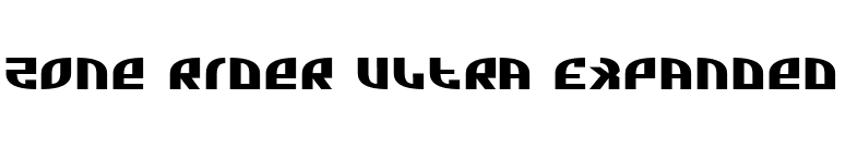 Zone Rider Ultra Expanded font preview