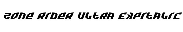 Zone Rider Ultra ExpItalic font preview