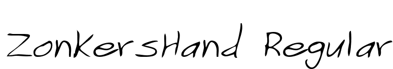 ZonkersHand Regular font preview