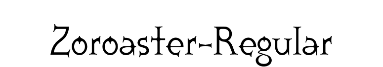 Zoroaster-Regular font preview