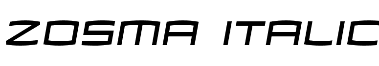 Zosma Italic font preview