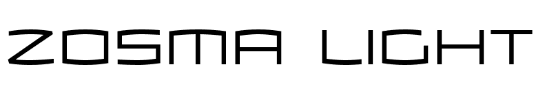 Zosma Light font preview