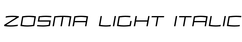 Zosma Light Italic font preview