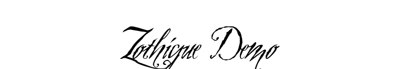 Zothique Demo font preview