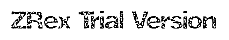 ZRex Trial Version font preview