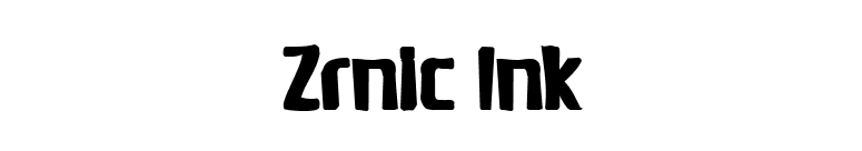 Zrnic Ink font preview